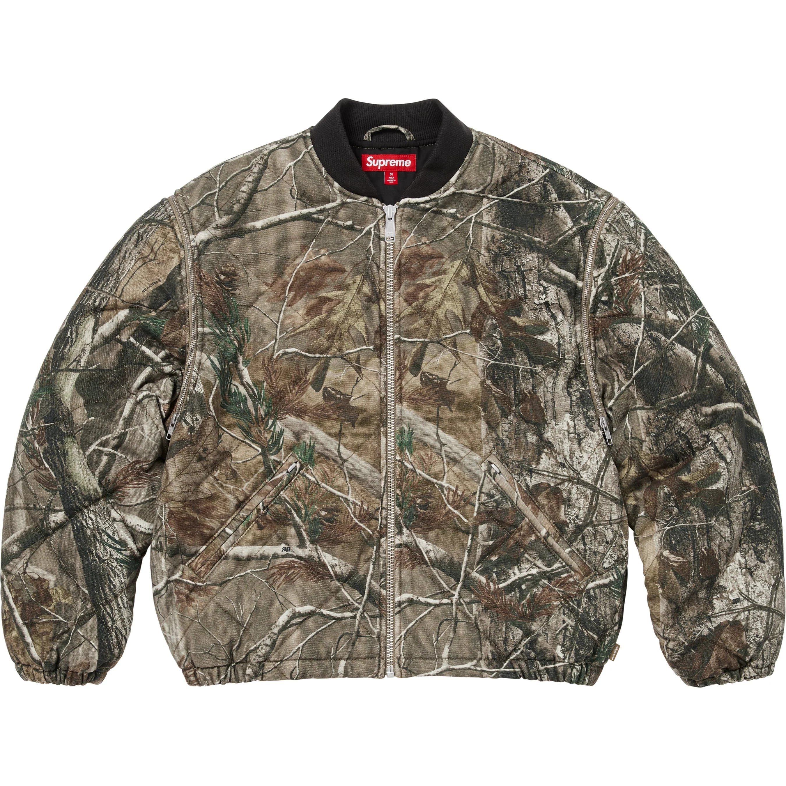 Zip-Off Sleeve Quilted Bomber Jacket view 7